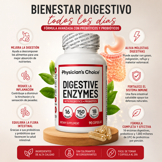 Enzimas Digestivas : Prebióticos + Probióticos